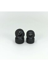 1RC Racing FR/RR Tires & Wheels, Black, 1/18 EDM (4)