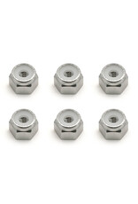 Team Associated 8-32 Alum Locknut, Silver