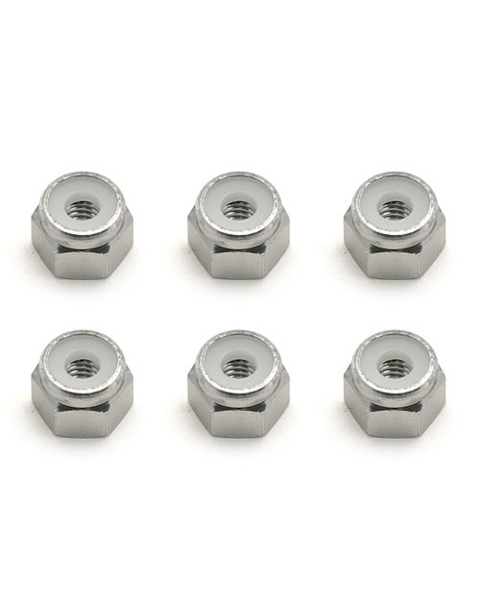 Team Associated 8-32 Alum Locknut, Silver