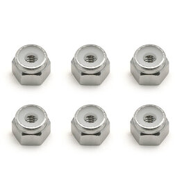 Team Associated 8-32 Alum Locknut, Silver