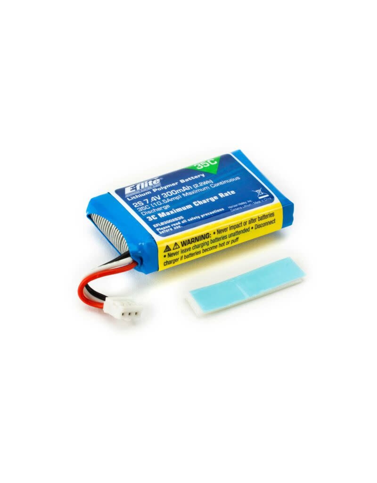 E-flite 300mAh 2S 7.4V 35C Li-Po Battery