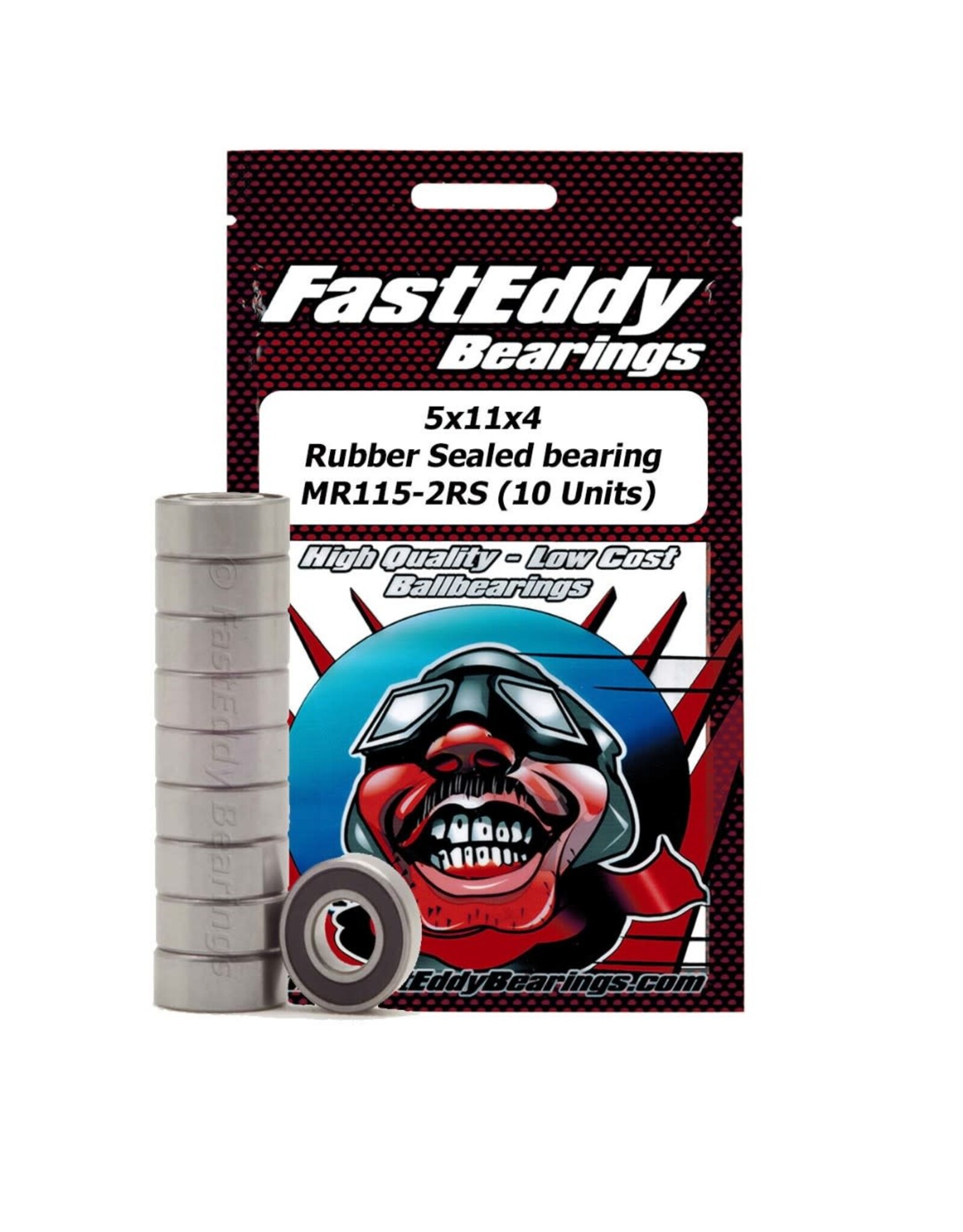 FastEddy Bearings 5x11x4 Rubber Sealed Bearing