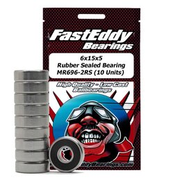FastEddy Bearings 6x15x5 Rubber Sealed Bearing MR696-2RS