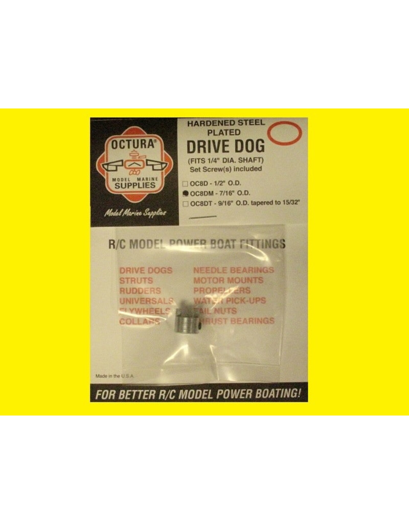 Octura Drive Dog 1/4" w/set screw
