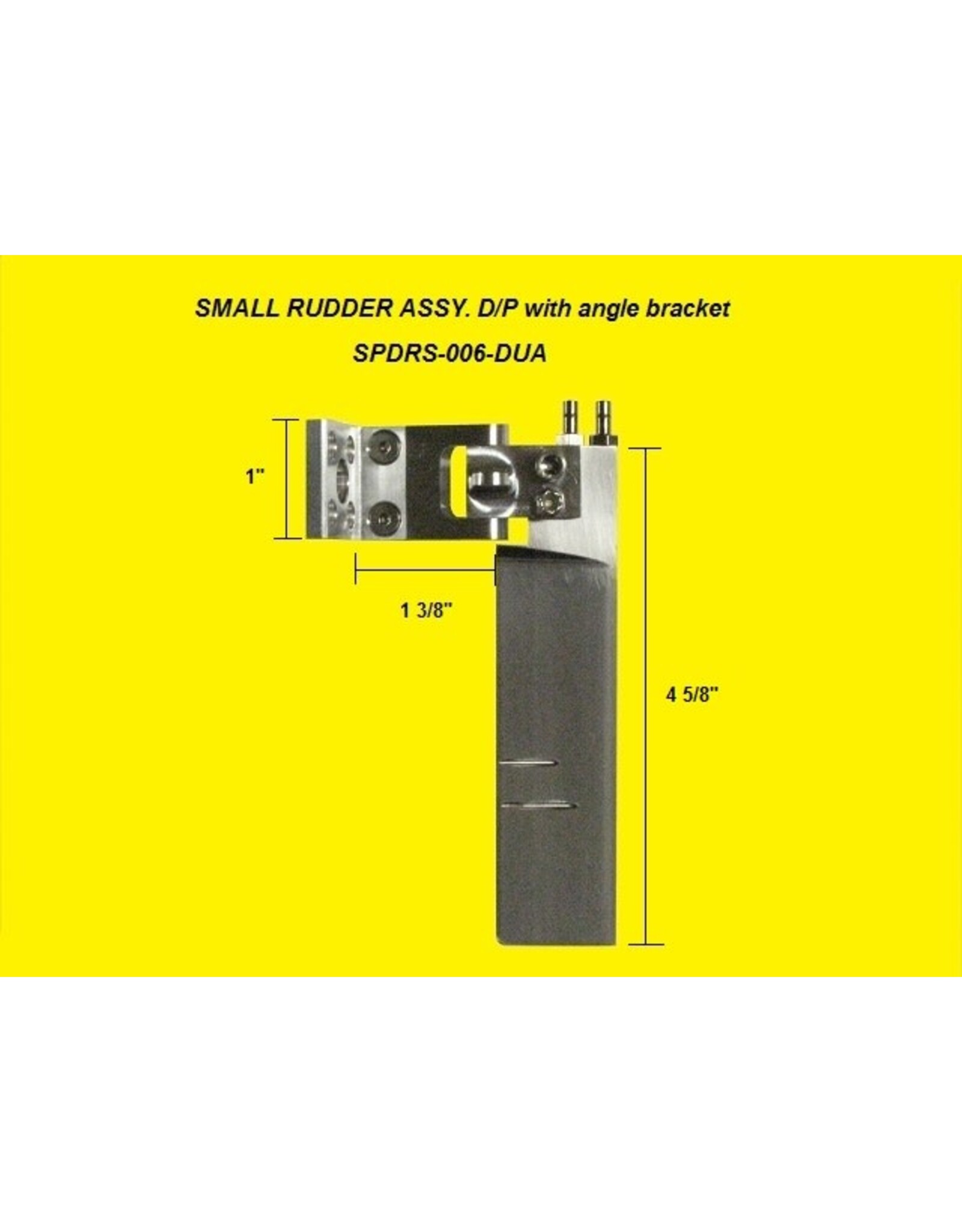 Speedmaster Small D/P Rudder Assy. with Angle bracket