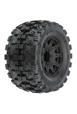 Pro-Line Badlands MX38 HP 3.8" BELTED Tires Mtd on Raid Black 8x32 for 17mm MT Fr/Re