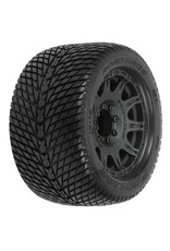 Pro-Line Road Rage 3.8" Street Tires Mtd on Raid Black 8x32 for 17mm MT Fr/Re