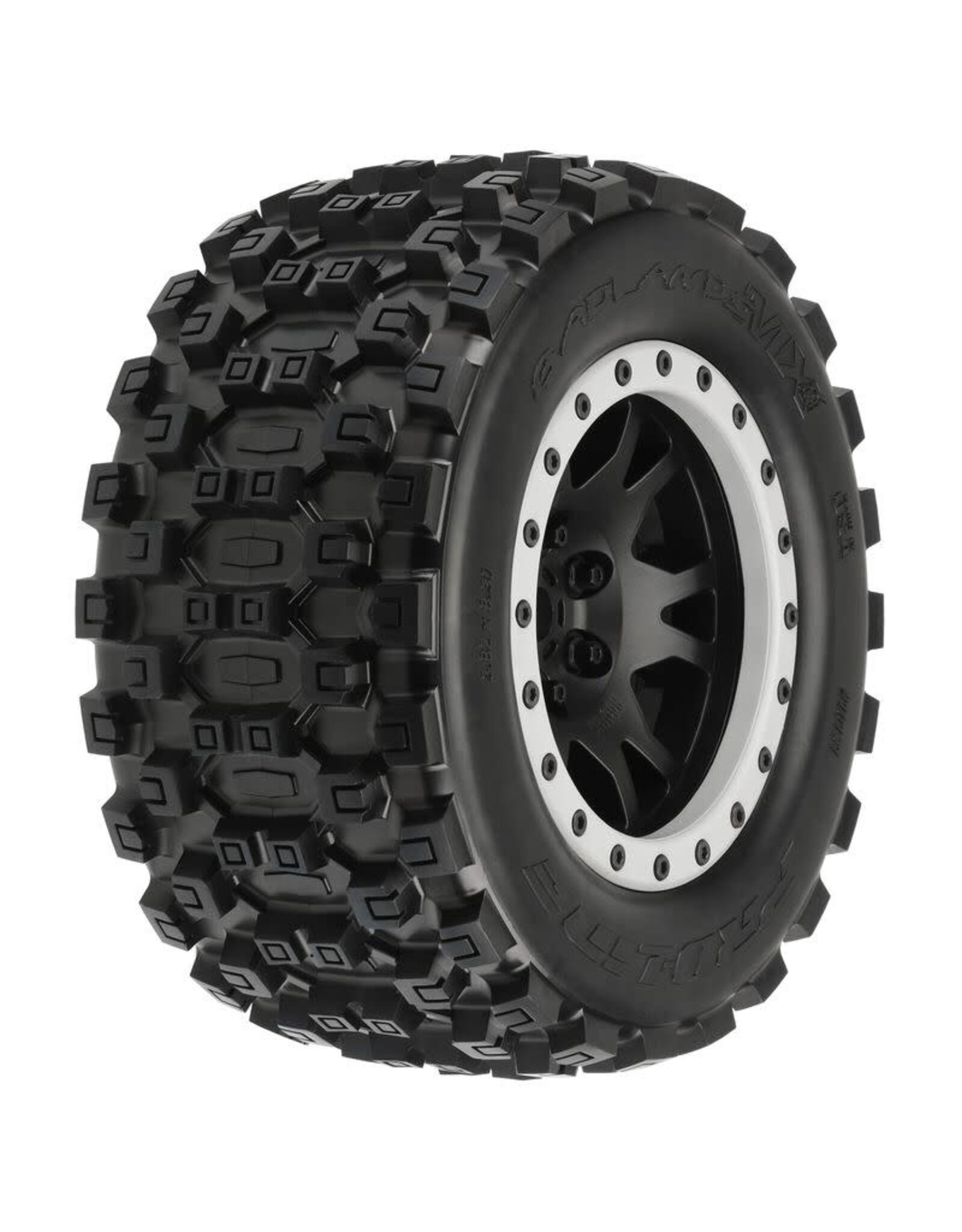 Pro-Line Badlands MX43 Pro-Loc on Impulse Blk Wheels for XMX Fr/Re