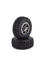 Traxxas Traxxas Tires & wheels, assembled, glued (SCT Split-Spoke black