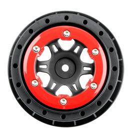 Pro-Line Split Six 2.2"/3.0" Red/Black Bead-Loc Fr Wheels (2)