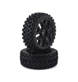 Arrma 2HO Tire Set Glued Black (2)