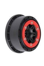 Pro-Line Split Six 2.2"/3.0" Red/Black Bead-Loc Wheels (2) Fr/Re