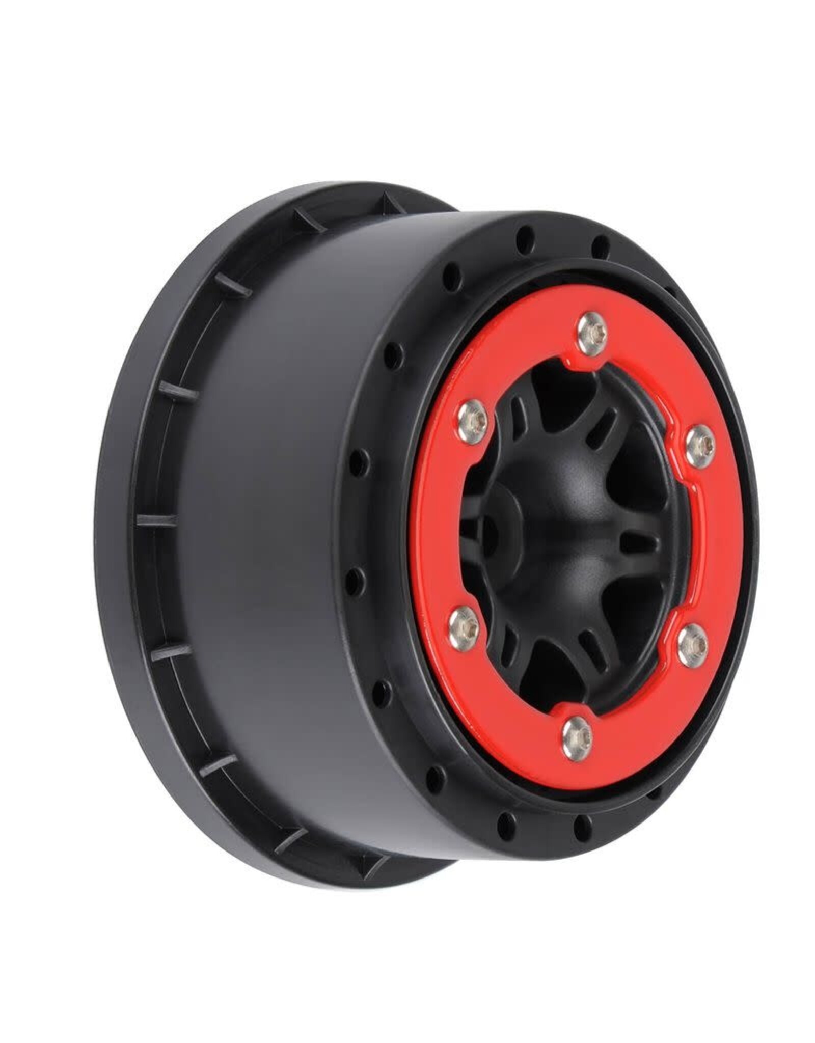 Pro-Line Split Six 2.2"/3.0" Red/Black Bead-Loc Wheels (2) Fr/Re