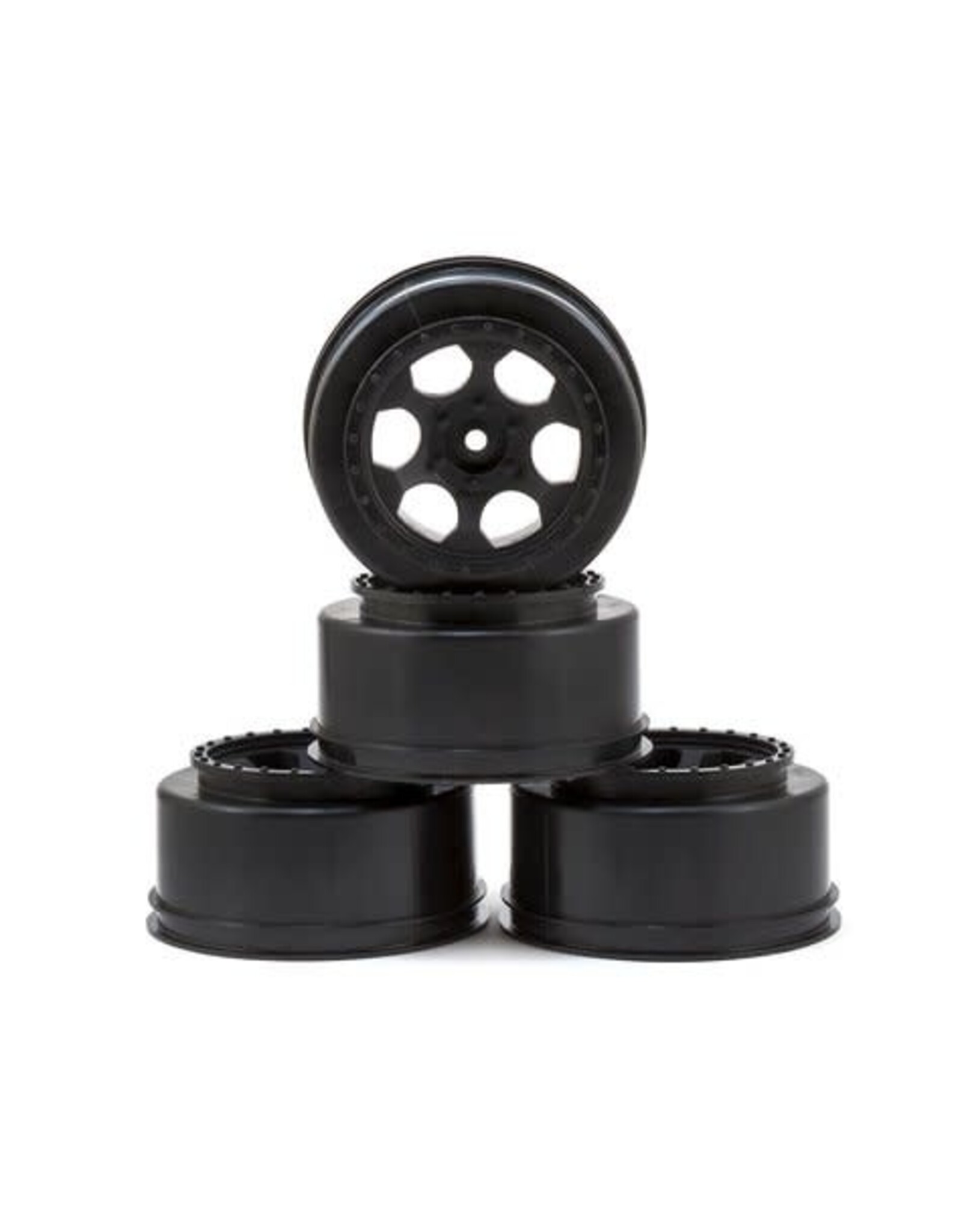 DE Racing Black Trinidad SC Wheel for the Traxxas Slash Rear, Slash 4x4, and HPI Blitz (4pcs)