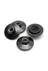 HPI Racing Flanged Lock Nut, M5X8mm, Black, (4pcs)
