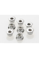 Traxxas 4mm Steel Flanged Serrated Nylon Locknut (8)