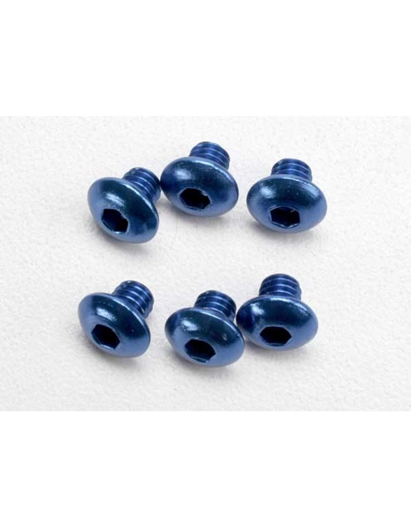 Traxxas 4x4mm Aluminum Button Head Screws (Blue) (6)