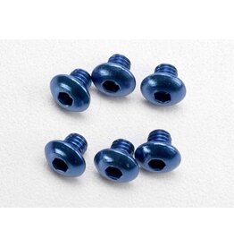 Traxxas 4x4mm Aluminum Button Head Screws (Blue) (6)