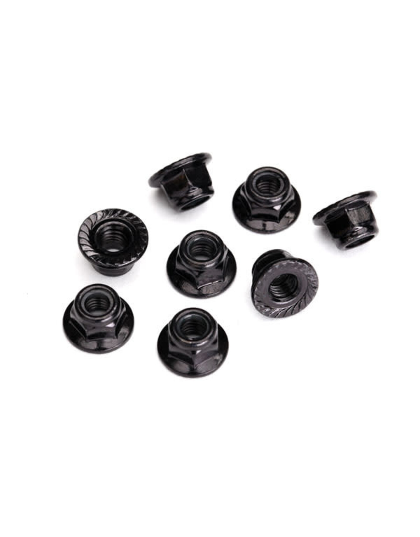 Traxxas Nuts, 5mm flanged nylon locking (serrated)