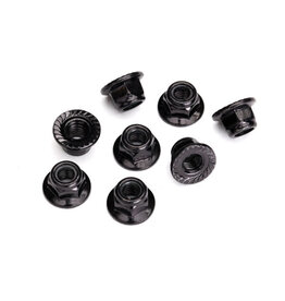 Traxxas Nuts, 5mm flanged nylon locking (serrated)