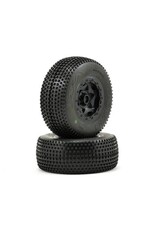 Aka AKA Enduro SC Pre-Mounted Tires (SC10 Front) (2) (Black) (Not Hex)