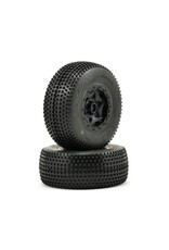 Aka Enduro SC Pre-Mtd Tires (SC10 Front) (2) (Black) (Not Hex)