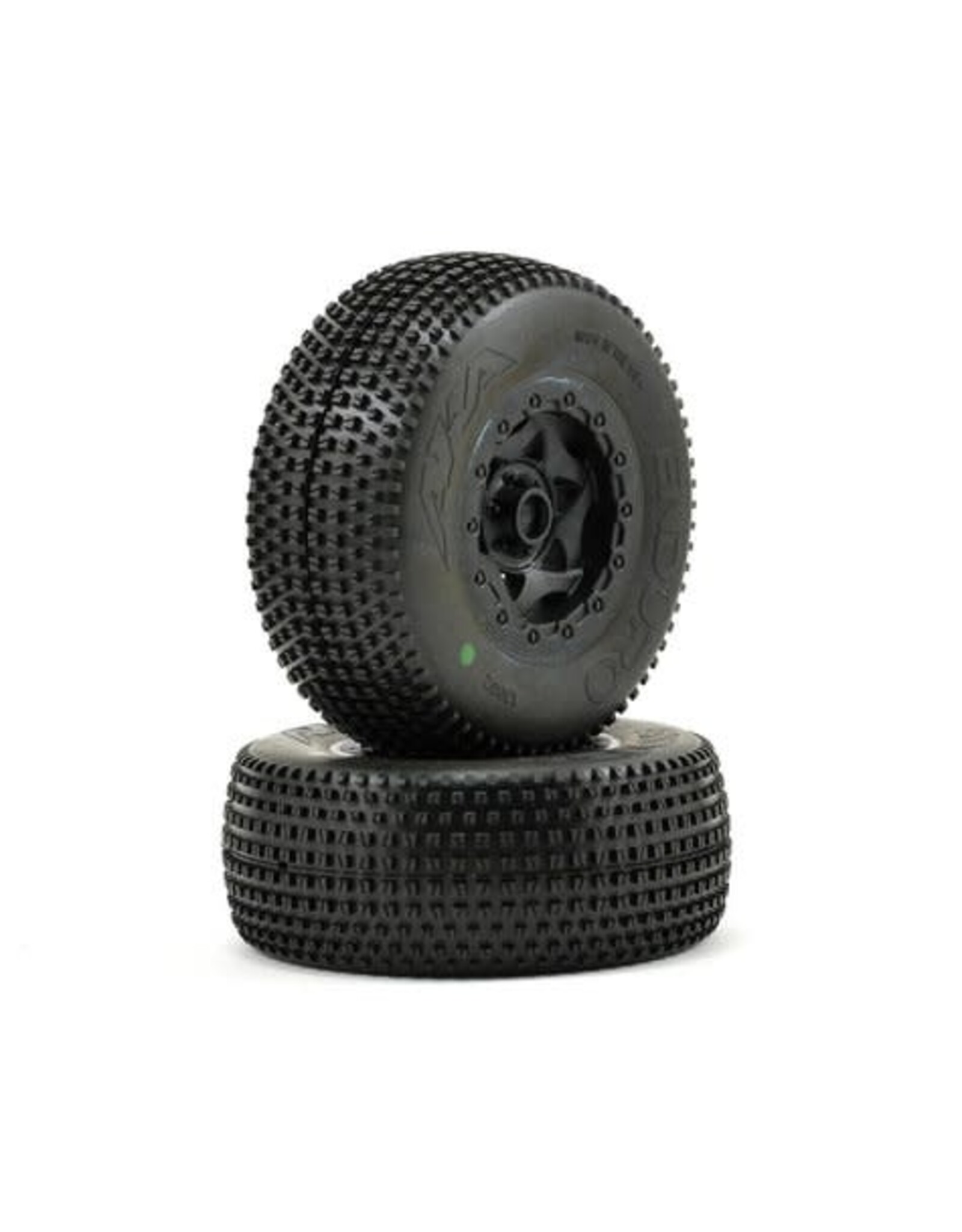 Aka Enduro SC Pre-Mtd Tires (SC10 Front) (2) (Black) (Not Hex)