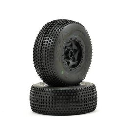 Aka Enduro SC Pre-Mtd Tires (SC10 Front) (2) (Black) (Not Hex)
