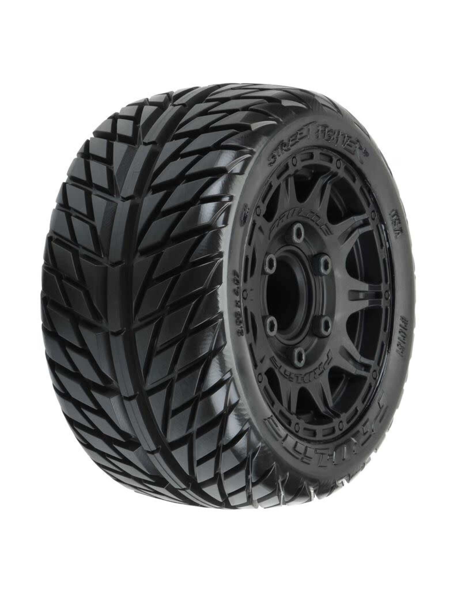 Pro-Line Street Fighter LP 2.8" Street Tires Mtd on Raid Black 6x30 Fr/Re