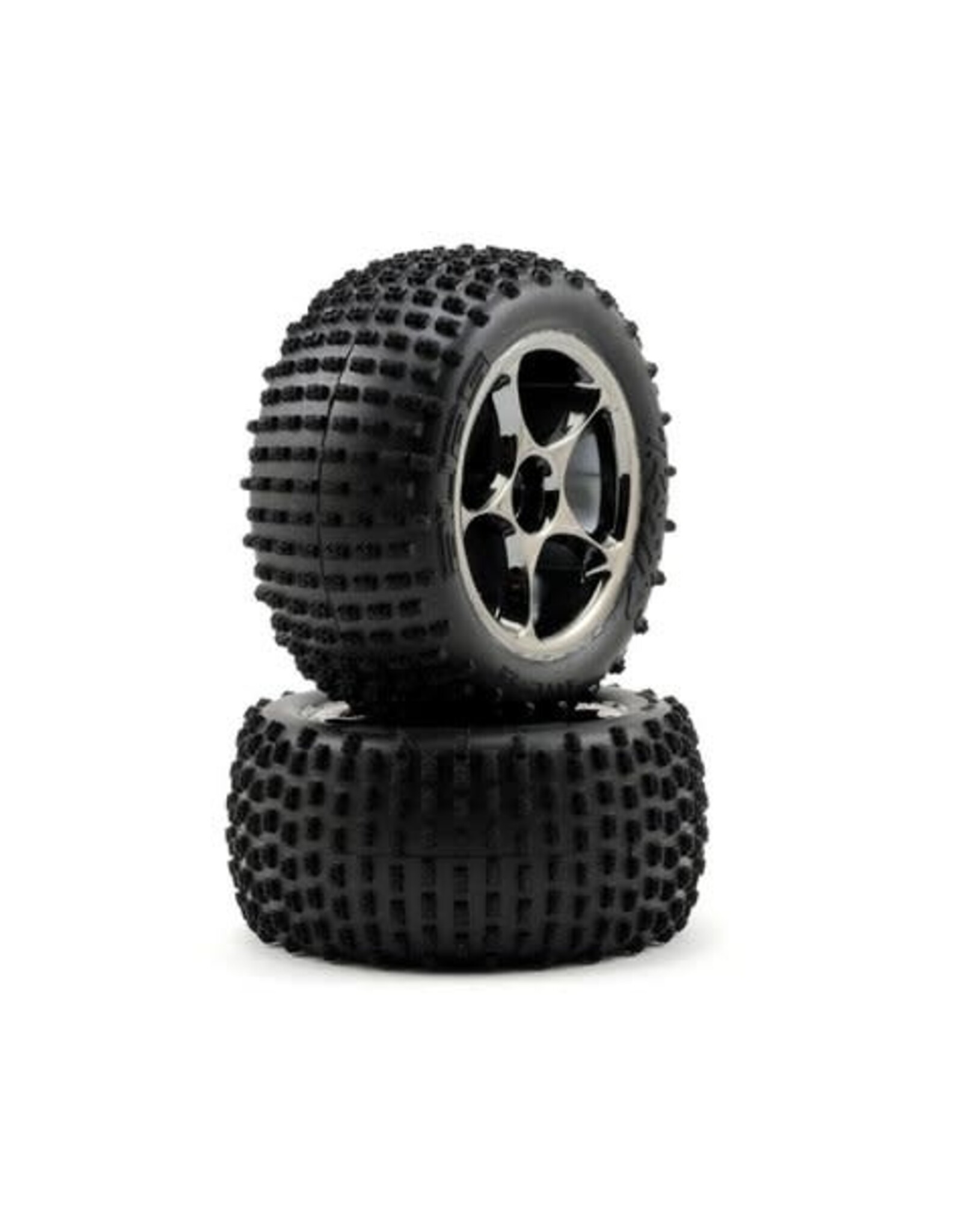 Traxxas Traxxas Tires & Whls (Tracer 2.2" Blk Chrme Whls/Alias tires)(2)