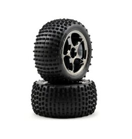 Traxxas Traxxas Tires & Whls (Tracer 2.2" Blk Chrme Whls/Alias tires)(2)