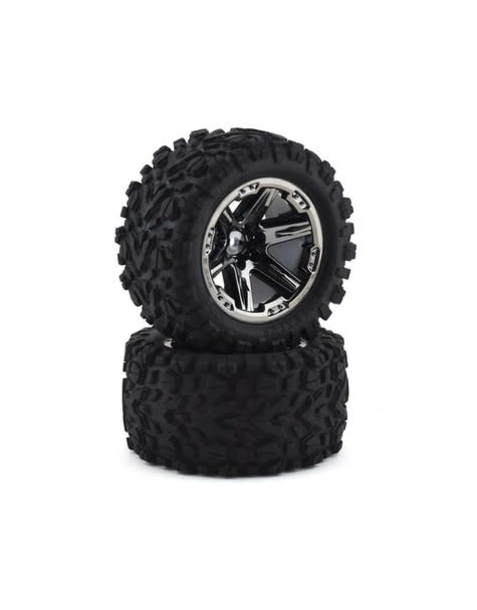 Traxxas Traxxas Tires & wheels, assembled, glued (2.8") (RXT black chrome