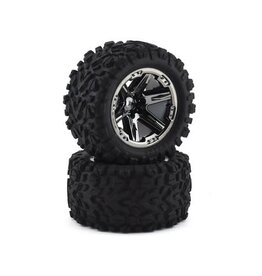 Traxxas Traxxas Tires & wheels, assembled, glued (2.8") (RXT black chrome