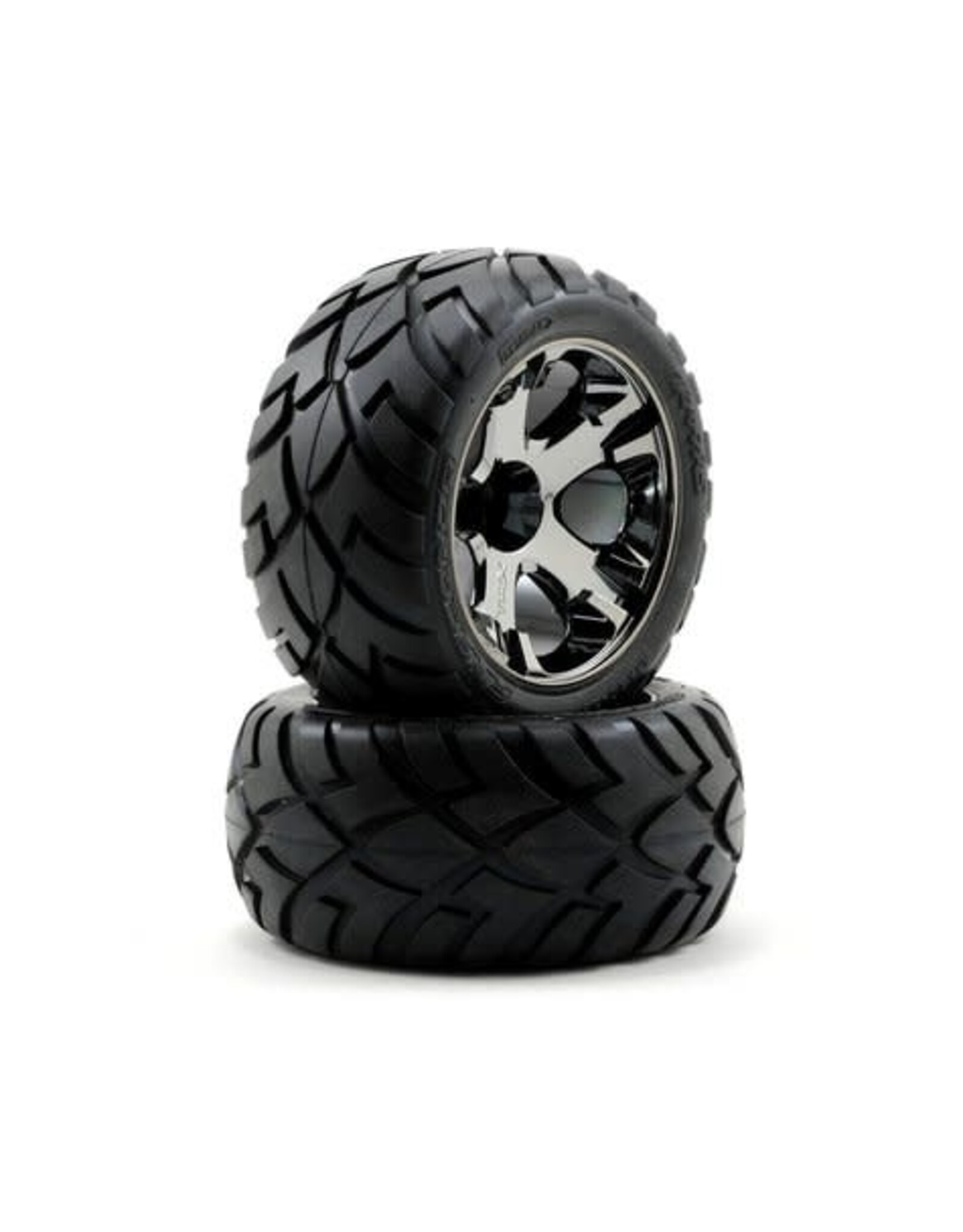Traxxas Anaconda Tires w/All-Star Fr Wheels Black Chrome