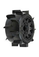 Pro-Line Sand Paw LP 2.8" Sand Tires Mtd on Raid Black 6x30 Fr/Re