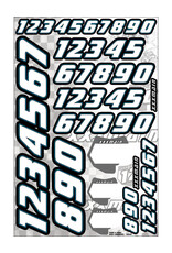 XXX main Racing Race Numbers - White