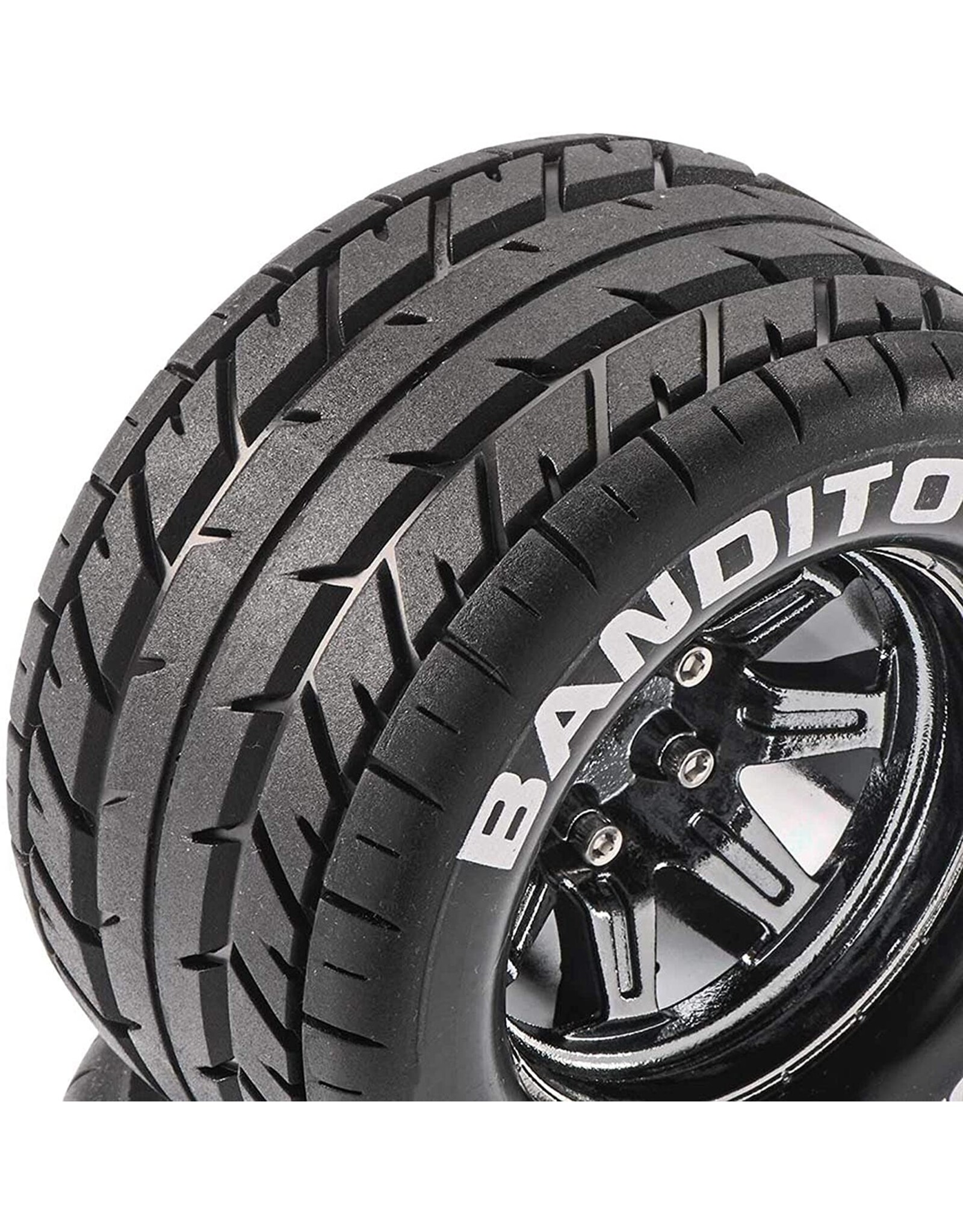 Duratrax Bandito MT 2.8 Mounted Blck Chrome 14mm Hex(2)