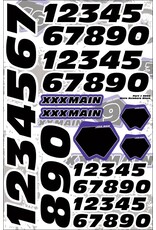 XXX main XXX Main Racing Moto Numbers - Black