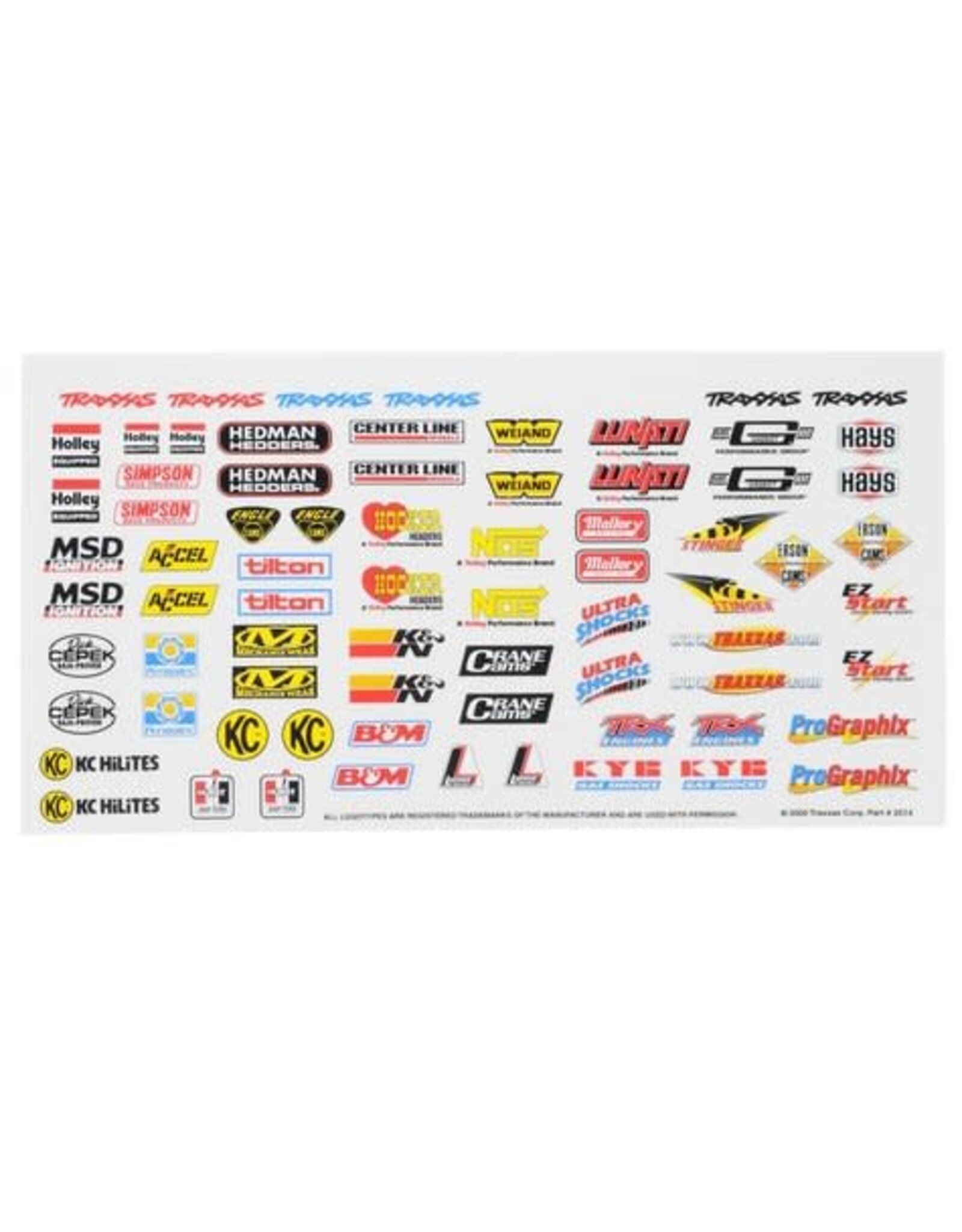 Traxxas Traxxas Racing Sponsors Decal Sheet