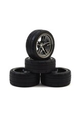 Traxxas Tires and wheels, assembled, glued (split-spoke black ch