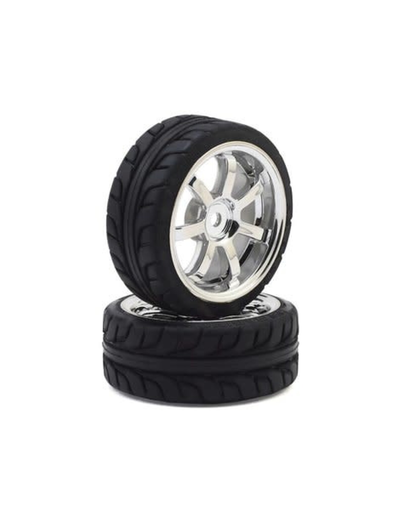 HPI Racing Mounted T-Grip 26mm Tires w/Rays 57S-PRO Wheel (Chrome) (2)