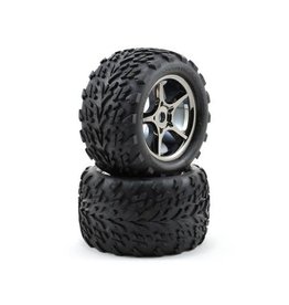 Traxxas Talon Pre-Mounted Tires w/17mm Gemini Wheels (2) (Black