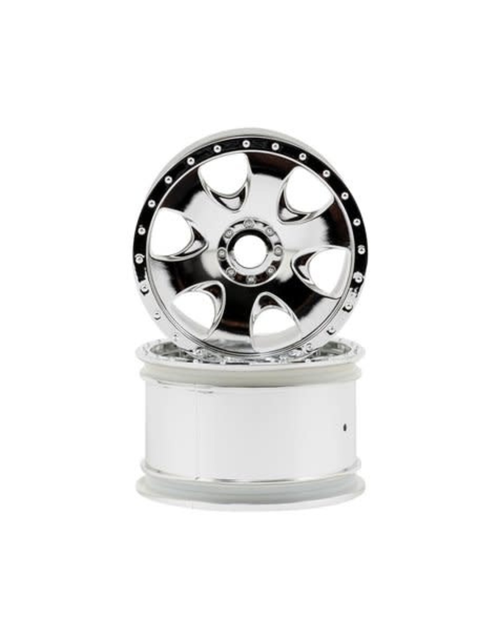 HPI Racing HPI Warlock Spoked Standard Offset 17mm Monster Truck Wheels (2) (Chrome)