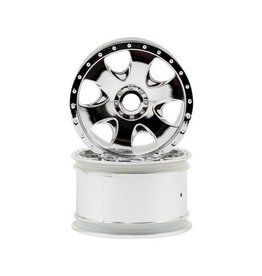 HPI Racing HPI Warlock Spoked Standard Offset 17mm Monster Truck Wheels (2) (Chrome)