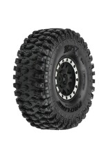 Pro-Line Hyrax 1.9" Mounted on Impulse Blk/Silv Wheels (2) Fr/Re
