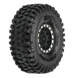 Pro-Line Hyrax 1.9" Mounted on Impulse Blk/Silv Wheels (2) Fr/Re