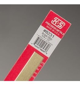 K&S Engeering .016 x 1/2 x 12" Brass Strip