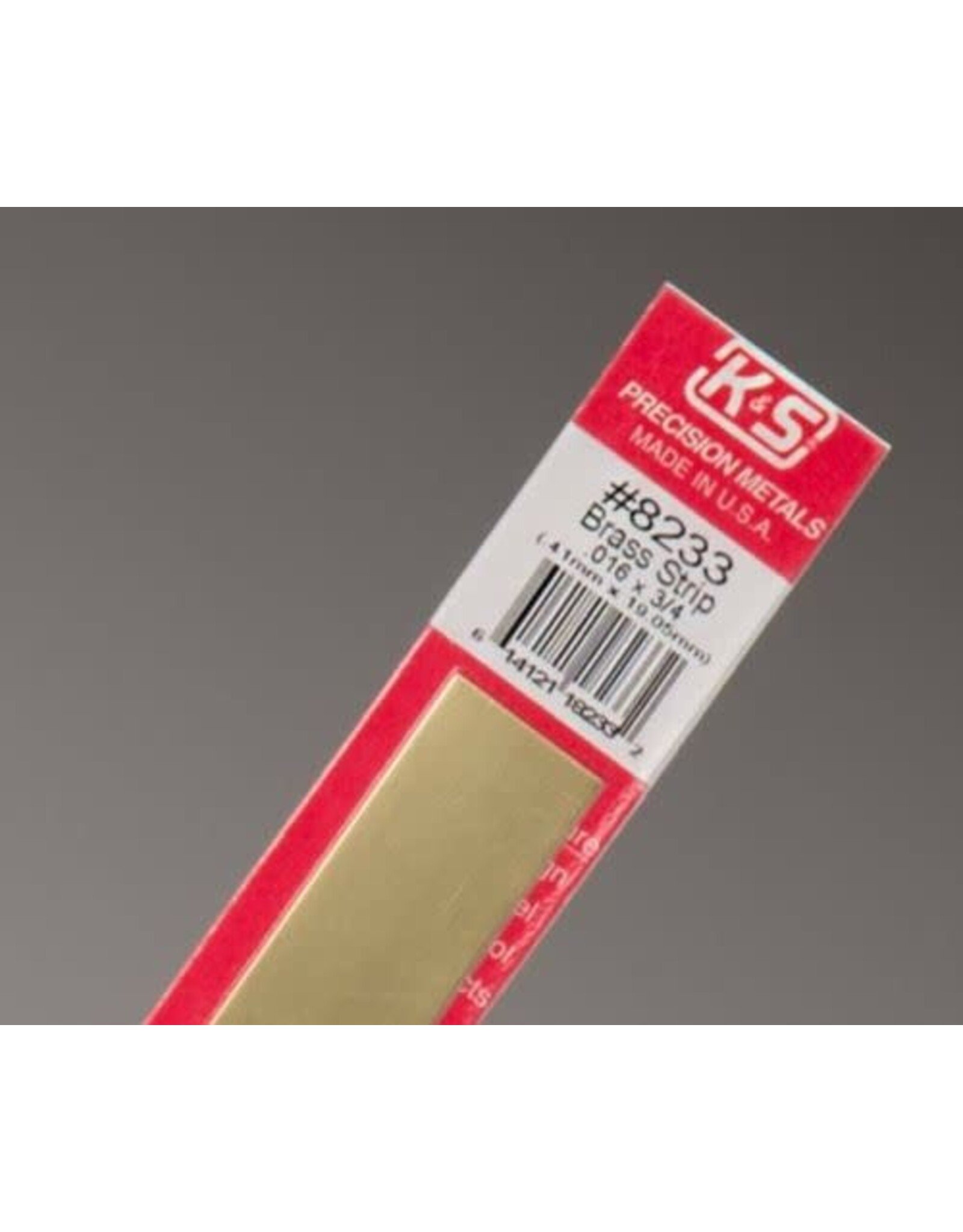 K&S Engeering .016 x 3/4 x 12" Brass Strip