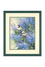 Dimensions CHICKADEES AND LILACS, 11x14