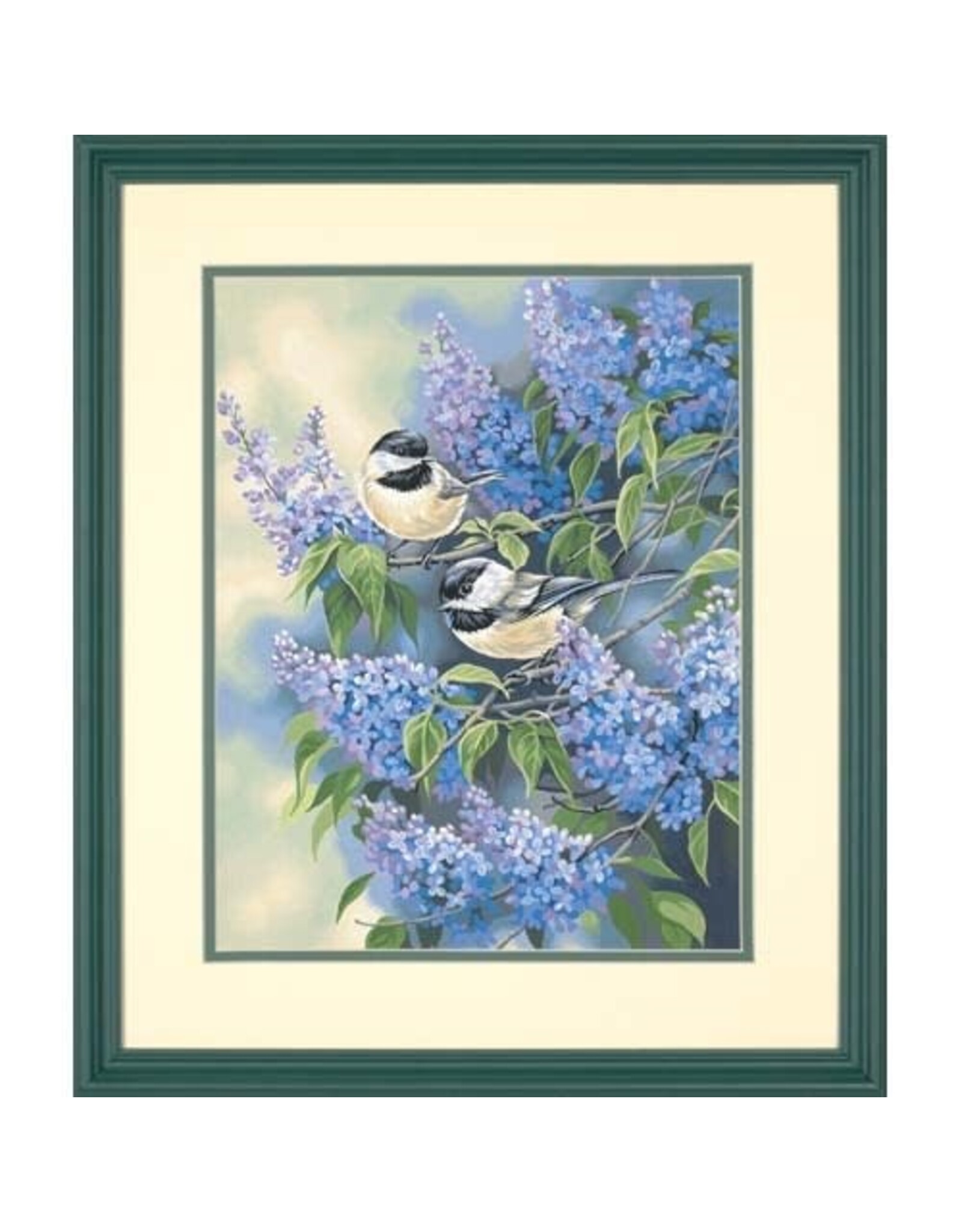Dimensions CHICKADEES AND LILACS, 11x14